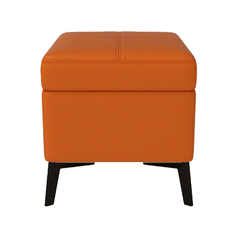 Rectangle Storage Ottomans Contemporary Leather Storage Ottomans with Legs