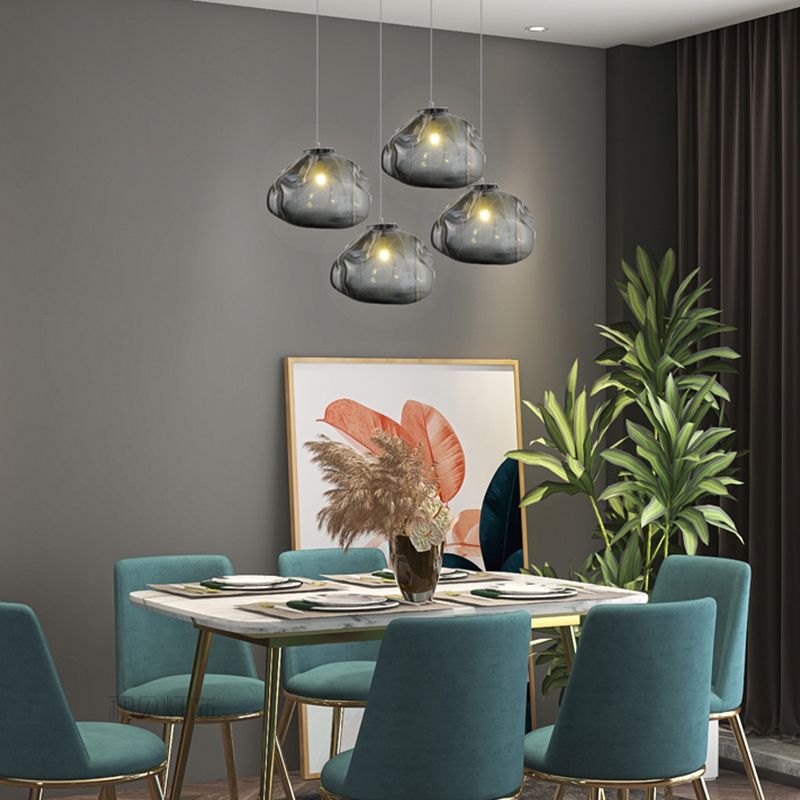 Modern Style Glass Hanging Light Creative Pendant Lighting Fixture for Dining Room