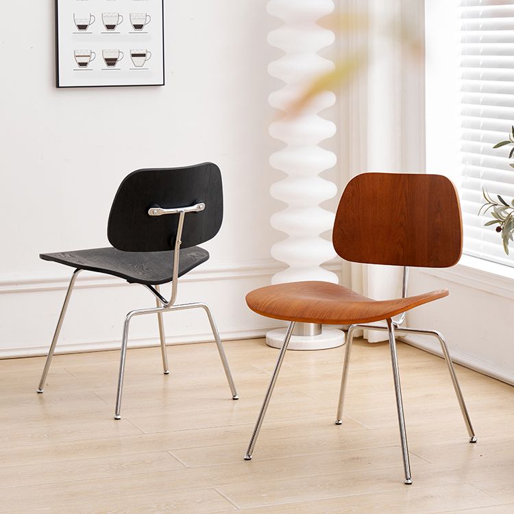Contemporary Style Wooden Open Back Dining Side Chair for Home