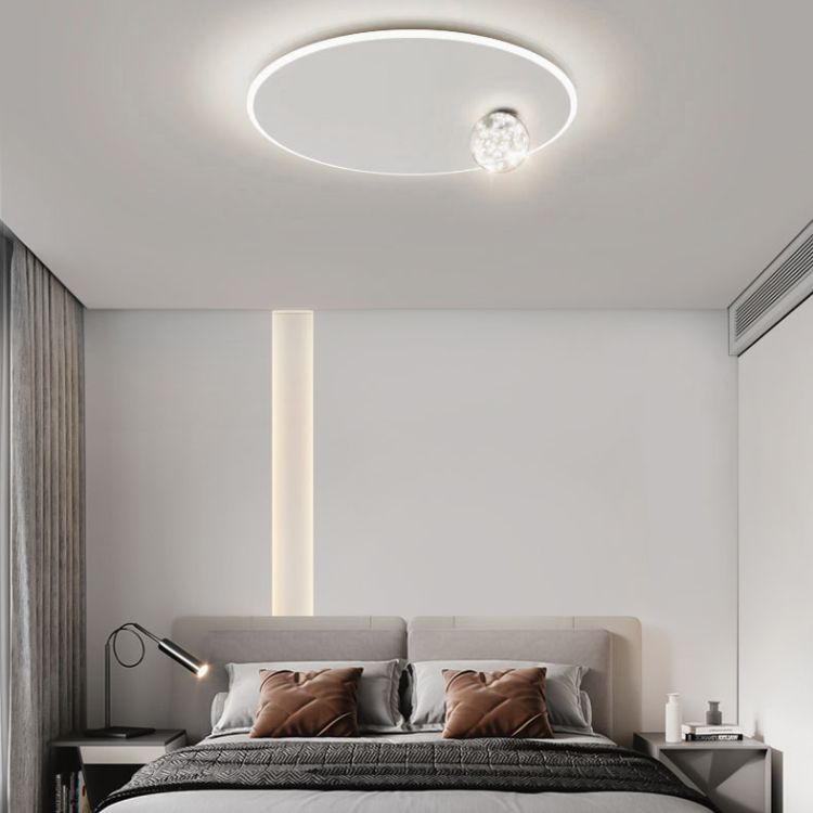 Weiße Minimalismus-Einbauleuchten aus Klarglas für Schlafzimmer