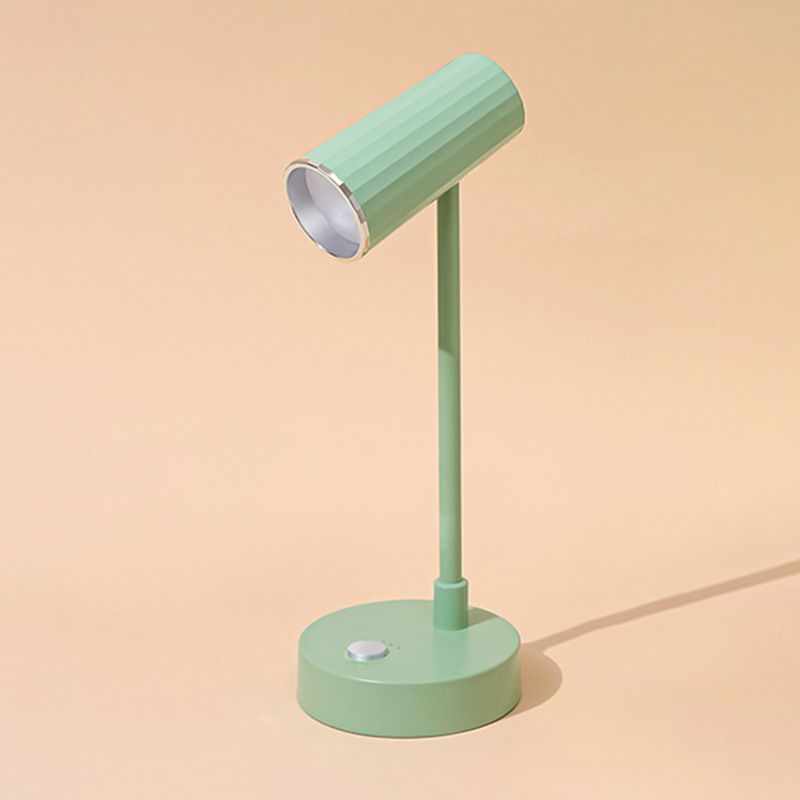 Lampada da tavolo tubolare ricaricabile Lampada da lettura a LED da comodino in plastica Macaron