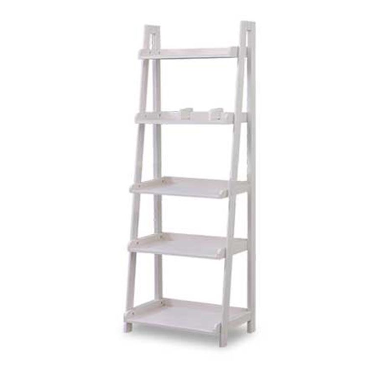 Moderne Style Ladder Bookshelf Massivholzregal Bücherregal für das Studienraum