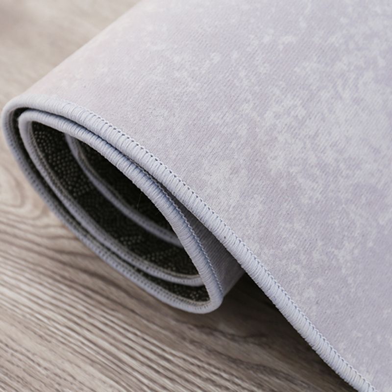 Grey Geometric Print Rug Modern Polyester Area Rug Stain Resistant Carpet for Home Decor