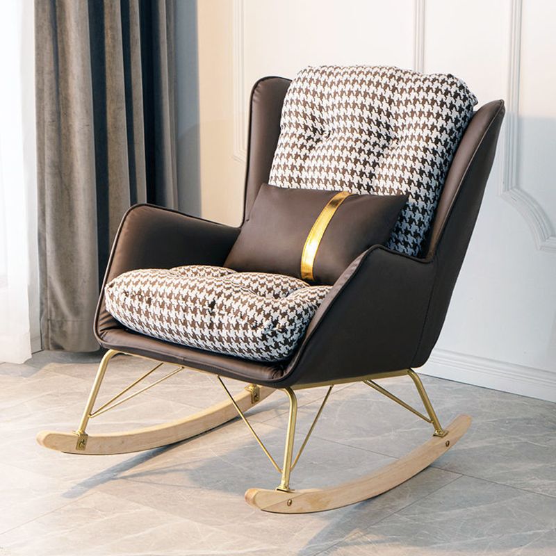 Modern Style Single Rocker Chair Waterproof Home Chair for Living Room