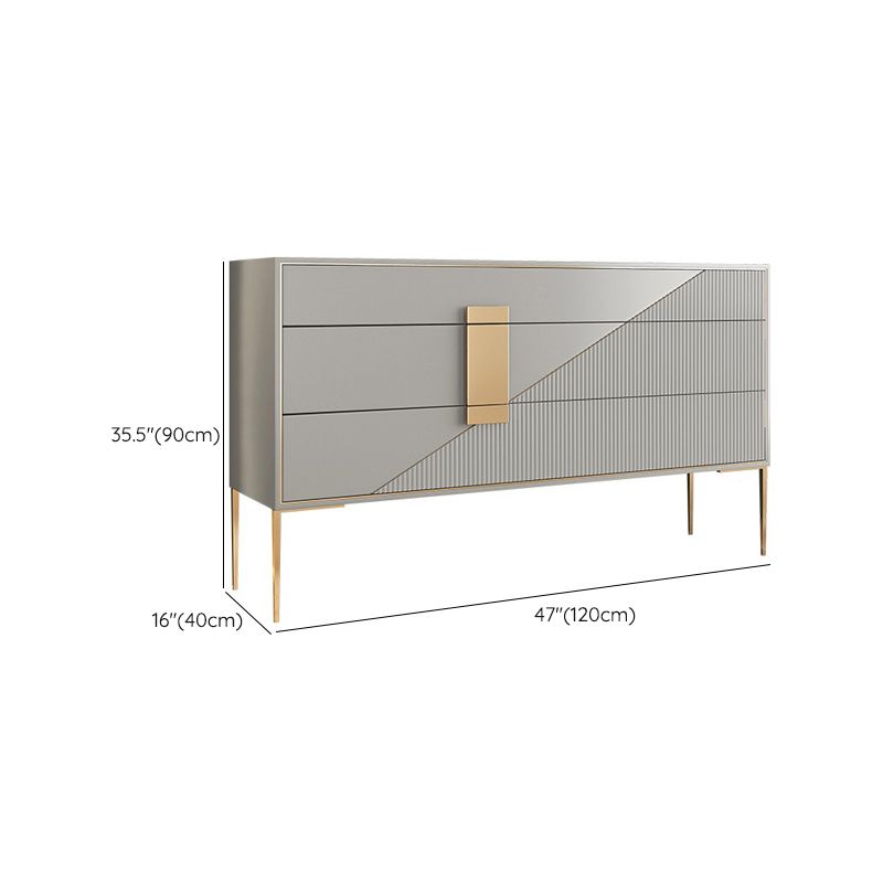 15.6-inch Width Classic Glam Dresser Stone Storage Chest with 3/6 Drawers