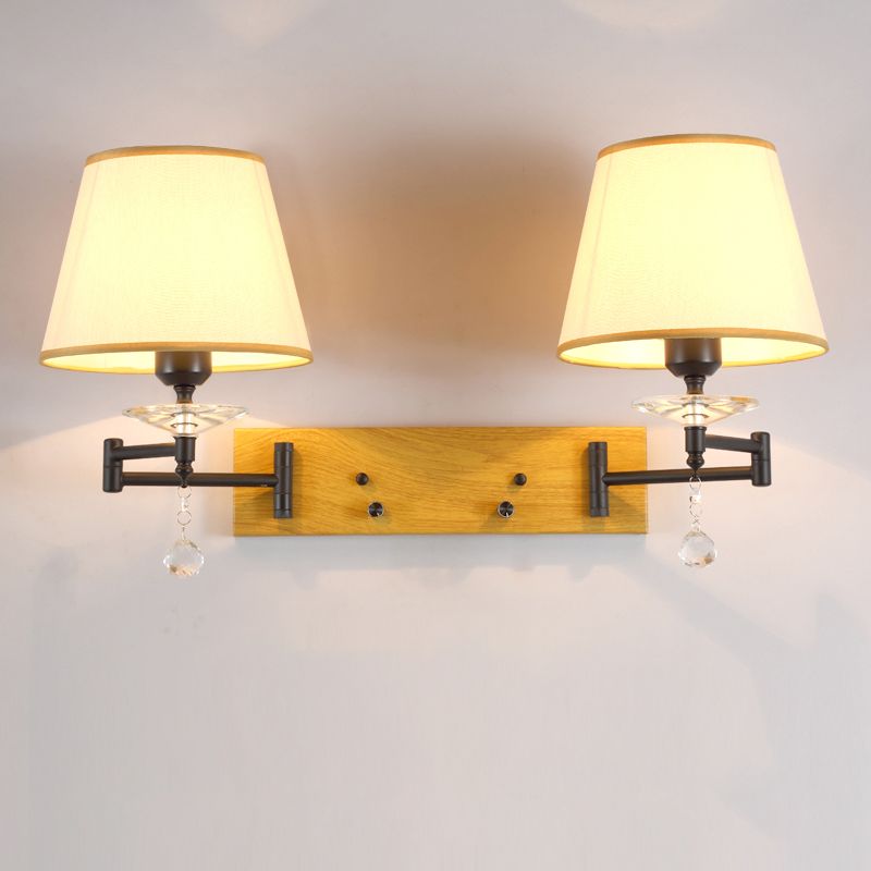 Modern Adjustable Wall Sconce Two Head Metal Wall Mounted Light Fixture for Living Room