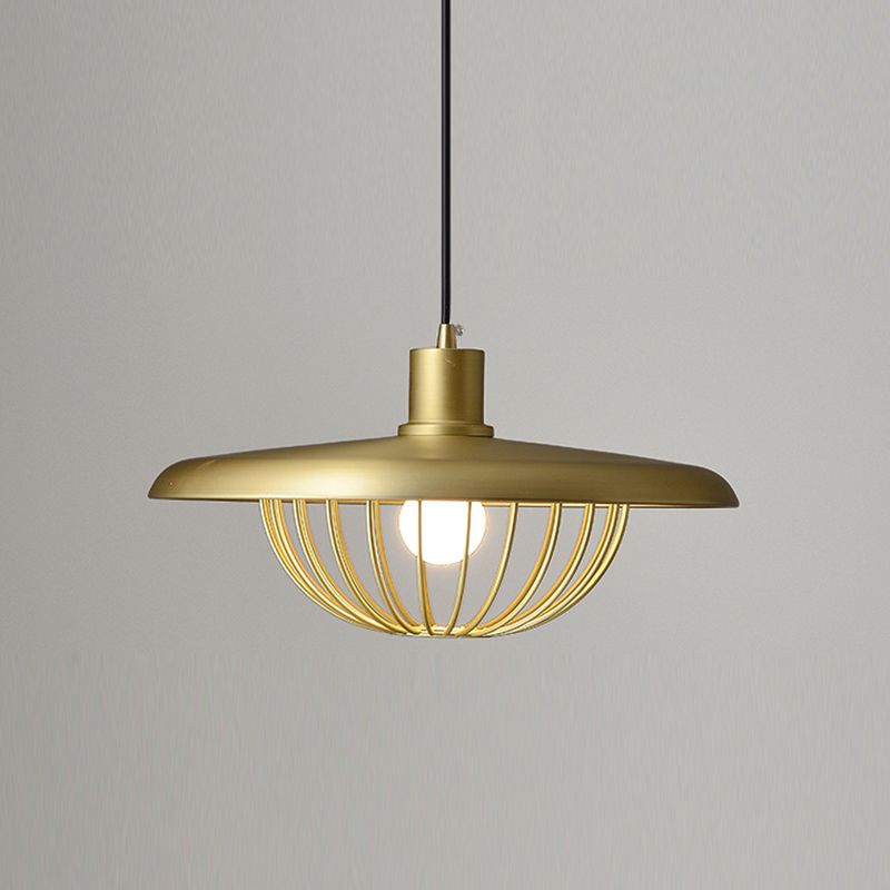 Metal Round Shape Hanging Light Modern Style 1-Light Hanging Light Mounted Fixtures