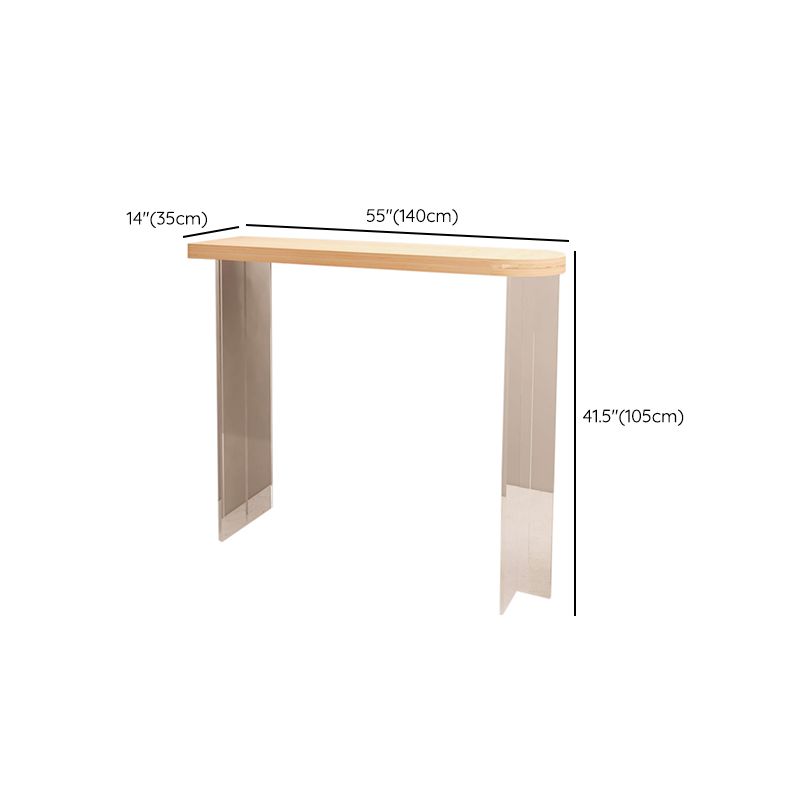 Modern Style Bar Table Set 1/2 Pcs Wooden Top Acrylic Base Bar Table Set