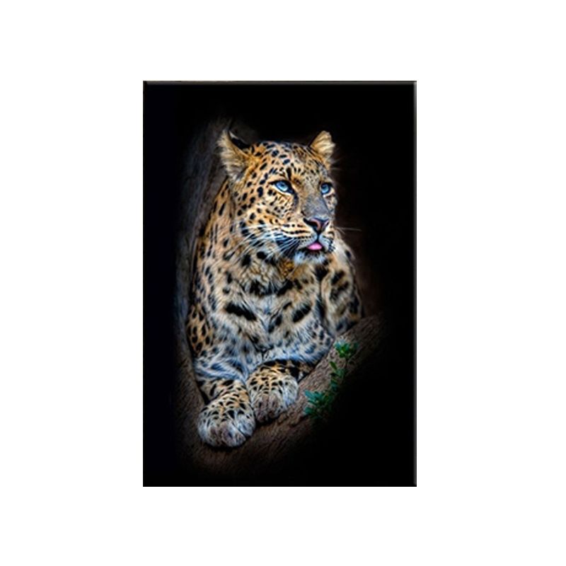 Photography Wild Animals Wall Art Decor for Living Room, Dark Color, Textured Surface