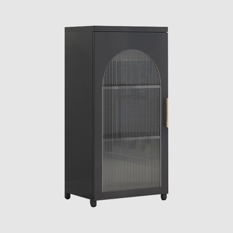 Modern Steel Bookcase, Glass Door Closed Back Bookshelf for Any Room