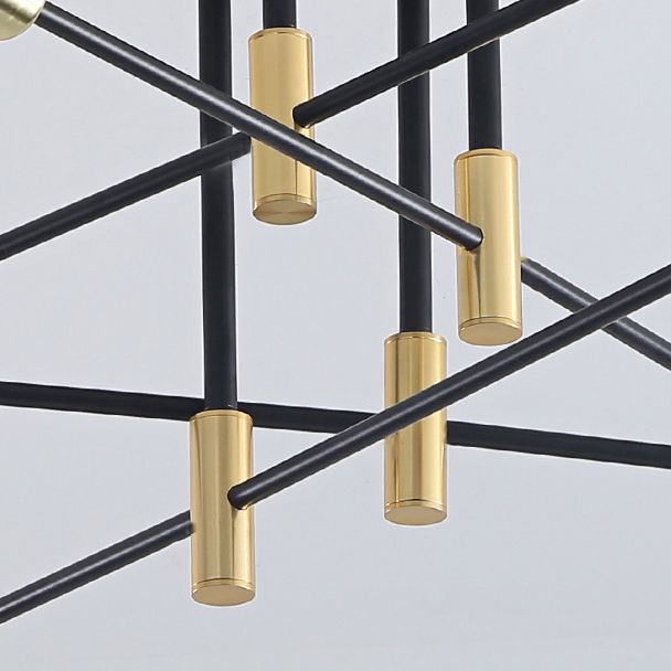 Black Hanging Pendant Lights Modern Metal Hanging Lamps for Living Room