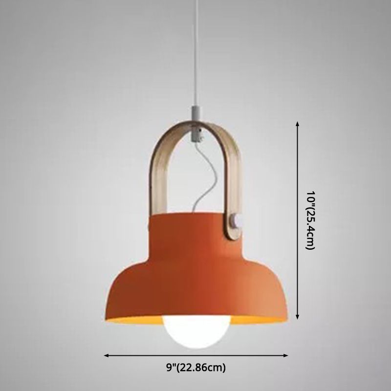 Lampada a ciondolo a testa in giù da 1 luci a testa in giù per il ristorante in metallo in stile moderno nordico lampada sospesa
