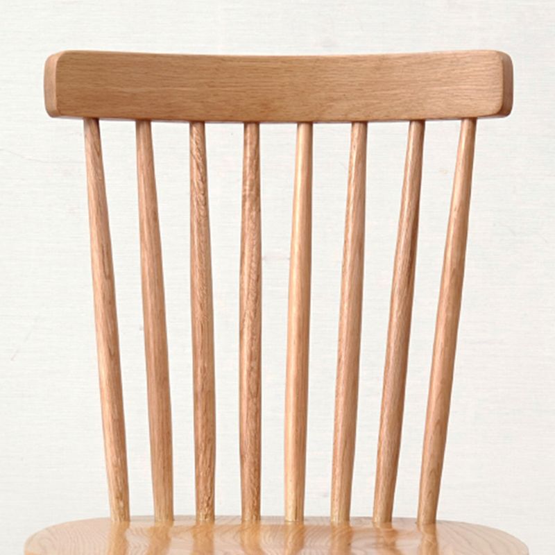 Contemporary Solid Wood Side Chair Metallic Finish Indoor-Outdoor Windsor Chair