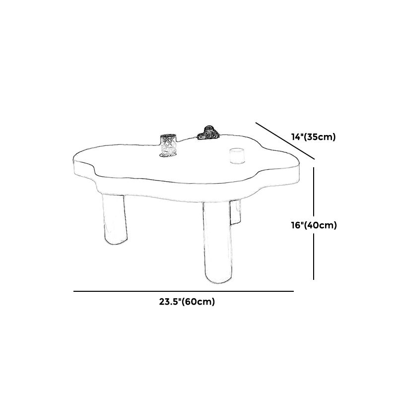 Modern Style Black/white/walnut/wood Free Shape Coffee Table with Solid Wood