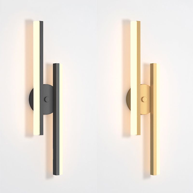 Luci di applique a parete lineare Modern Wall Lamp Metal 1 Light Sconce Lights Fishestures