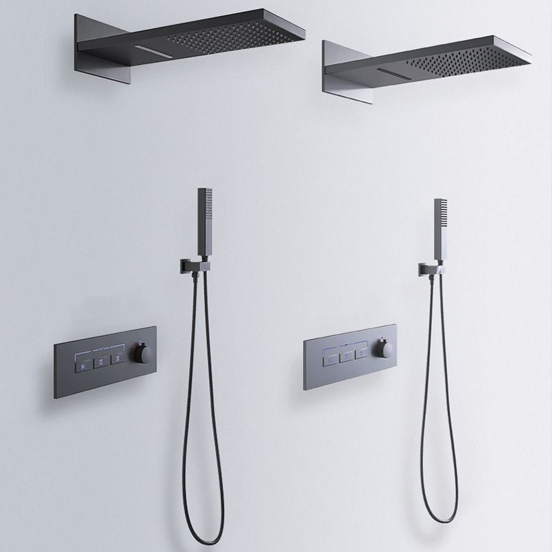 Modern Shower Set Adjustable Shower Head Wall Mounted Shower System