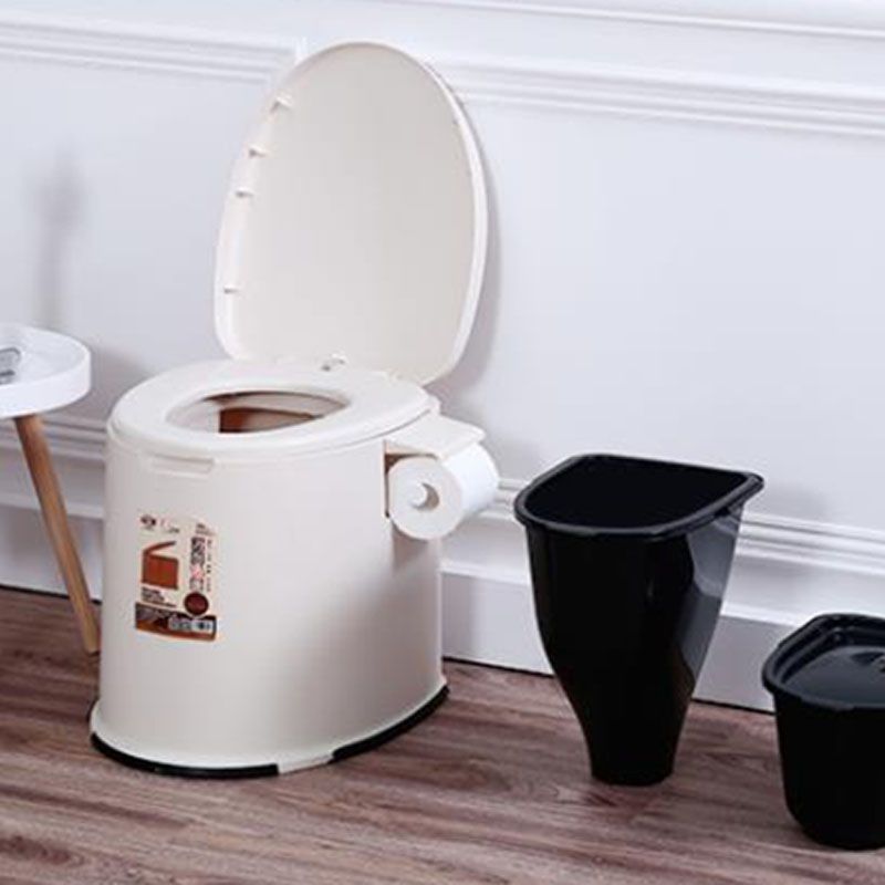Contemporary Plastic Toilet Floor Mounted Toilet Bowl with Seat for Bathroom