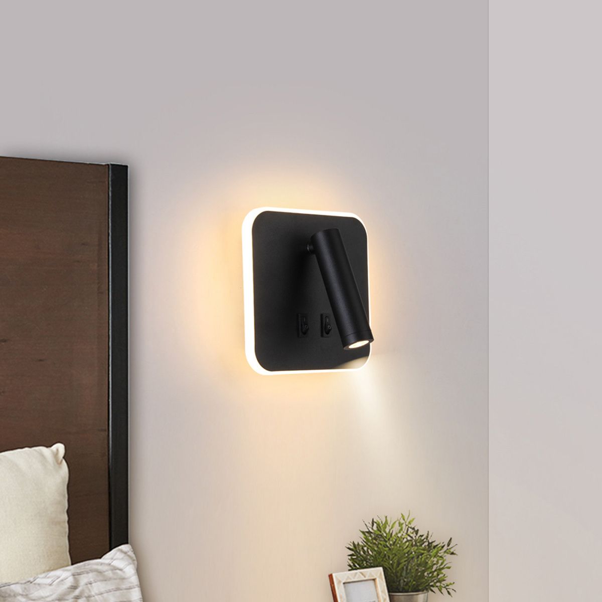 Wall Sconce Light 2 Lights Creative Modern Metal Wall Light for Bedroom