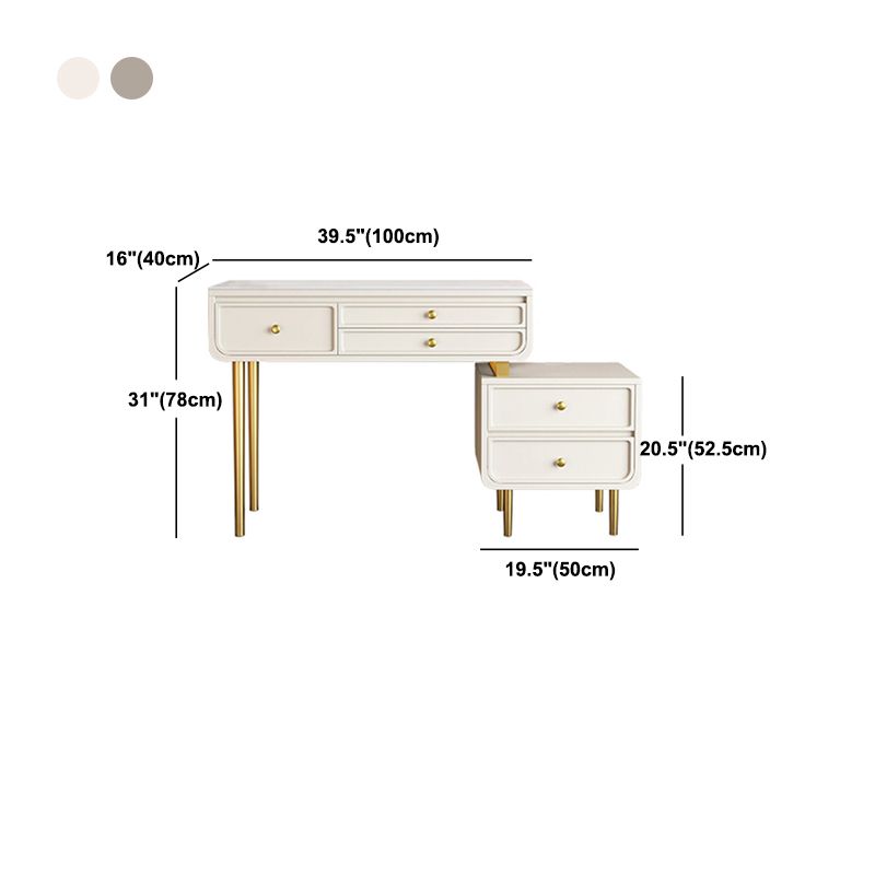 Luxurious Make-up Vanity 3/5 Drawers Stain Resistant Dresser