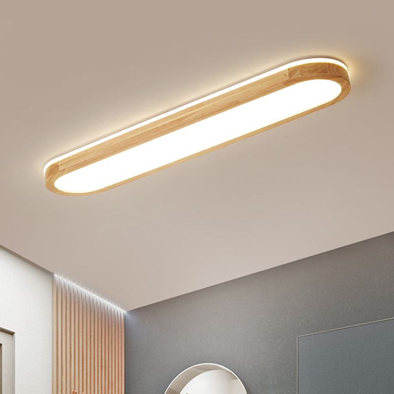Legno Minimalismo 1 - Luce Flush Montaggio Lampada Flush Massimale Light per Bedroom