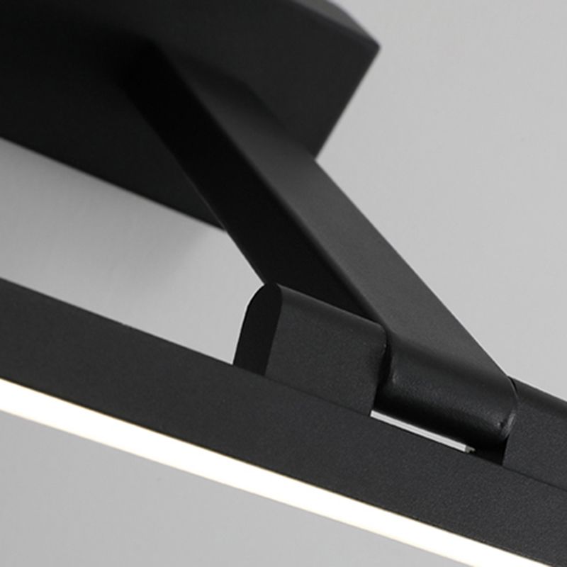 Metal Linear Shade Wall Lighting Modern Style Mirror 1 Light Wall Mounted Light Fixture