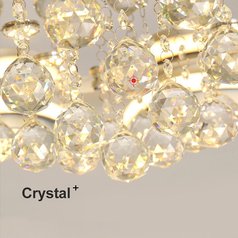 Zwart-witte driehoekige inbouw moderne acryl LED-plafondlamp met kristallen druppels