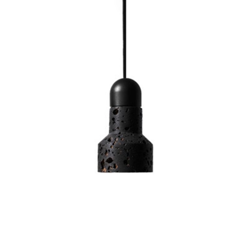 Stein schattierte hängende hängende hängende minimalistische Pendelleuchten in Schwarz