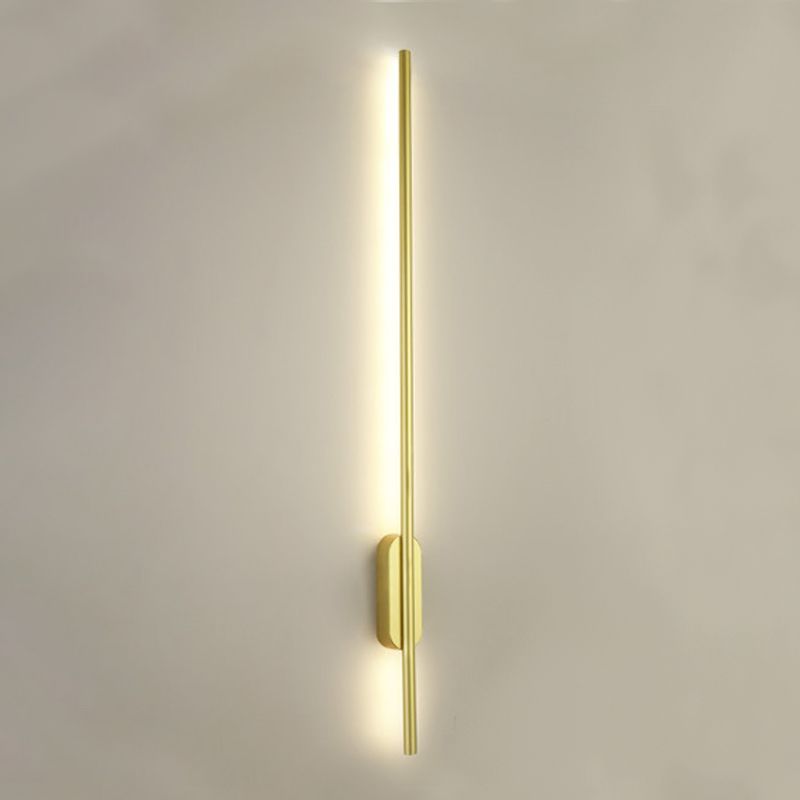 Moderner Stil linearer LED -Wandlampe Metall 1 Lichtwandbeleuchtung in Gold