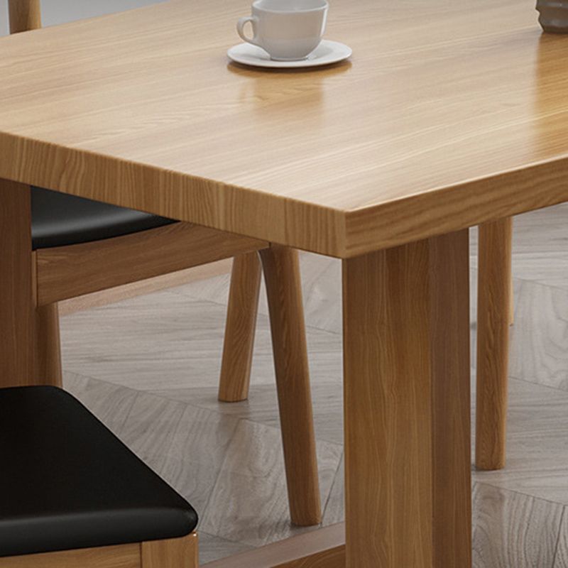 Industrial 1/2/7 Pieces Furniture Solid Wood Rectangle Dining Set in Natural