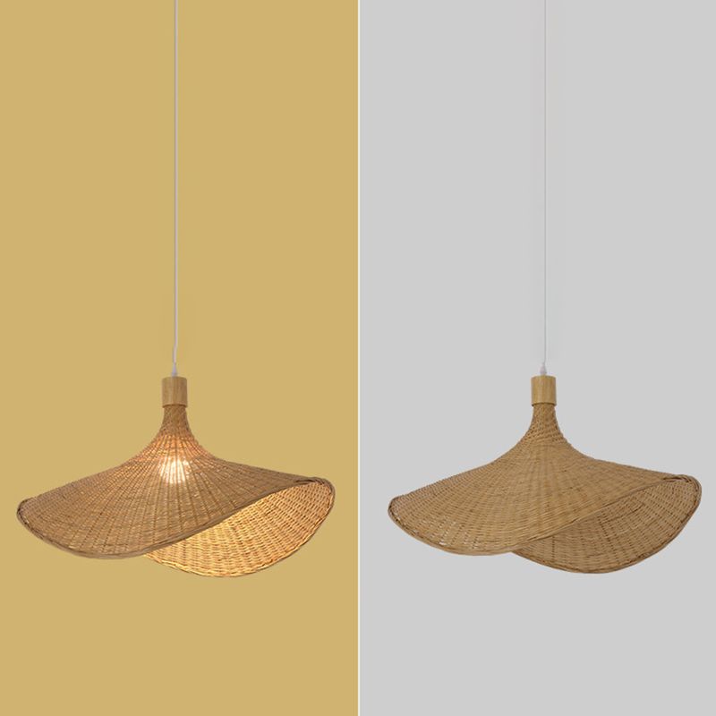 Minimalist Handmade Pendant Light, Cowboy Hat Shade 1-Light Pendant Lighting