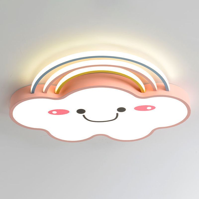Nordic Children's Room Ceiling Light Modern Macaron Style Boy Girl Bedroom Study Cute Cartoon Creative Acrylic Led Lamps