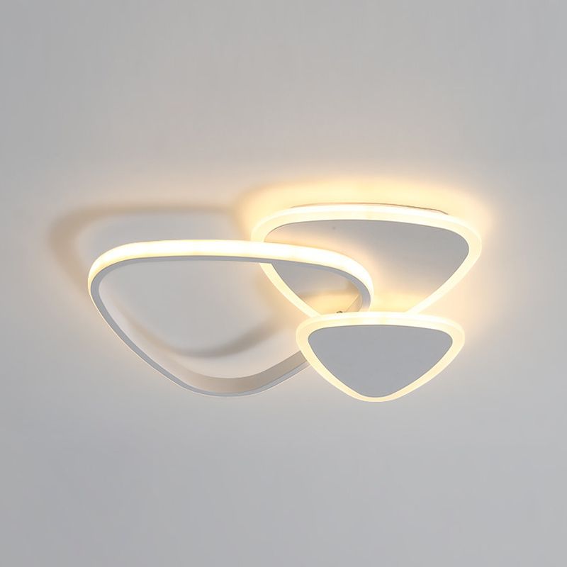 Nordic Triangle Ceiling Mount Light Fixture Metal LED Ceiling Lamp for Bedroom