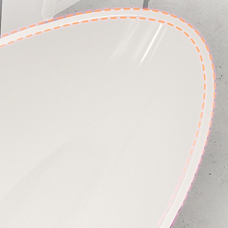 Contemporary White Acrylic Oval Bathtub Soaking Freestanding Tub
