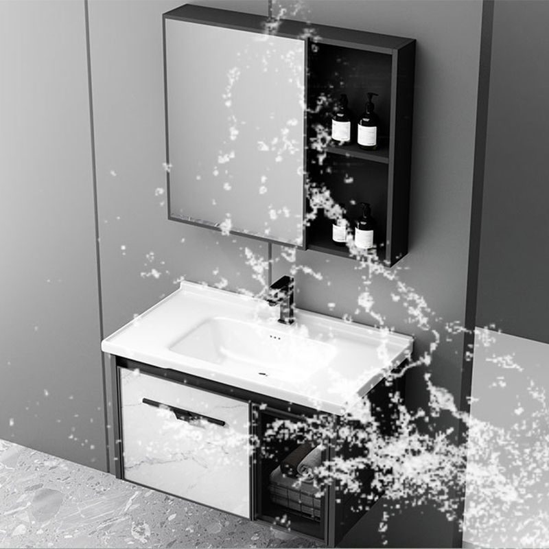 Modern Bathroom Vanity Set Aluminum Single-Sink Bathroom Vanity