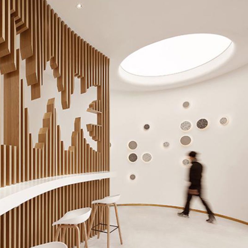 Nordic Style Marble Wall Light Geometry Round Led Wall Lamp with Stone Shade for Bedroom