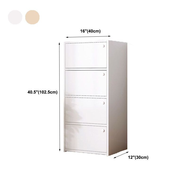 Modern Style Bookcase Wood Closed Back Bookshelf with Door for Home Office