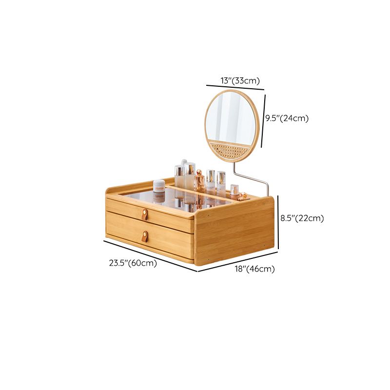 Modern Mirrored Makeup Vanity Glass Drawers Make-up Vanity with Storage