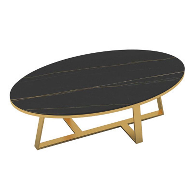 1 Slate Oval Coffee Table Modern Cocktail Table for Living Room