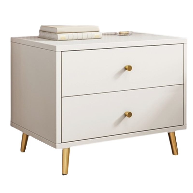Modern Style Plate Countertop Metal Cabinet Leg White Nightstand