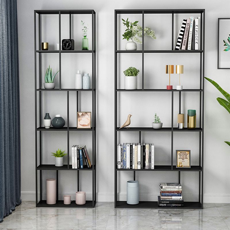 Modern Iron Geometric Shelf Living Room 78.74" Height Bookshelf
