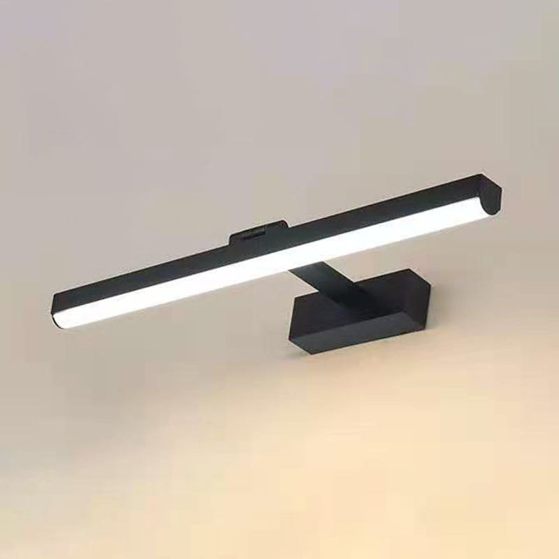 Modern Minimalist Style Straight Vanity Lighting Fixtures Aluminum 1 Light Wall Mounted Vanity Lights for Bathroom