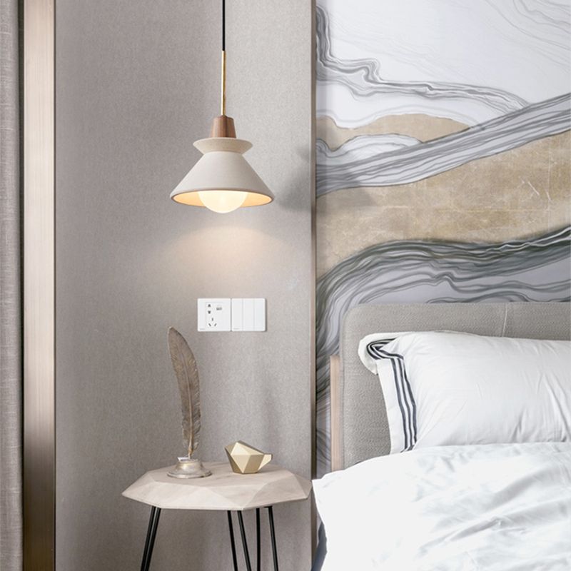 Lampade a sospensione del cemento bianco ciondolo sospensione contemporanea per soggiorno