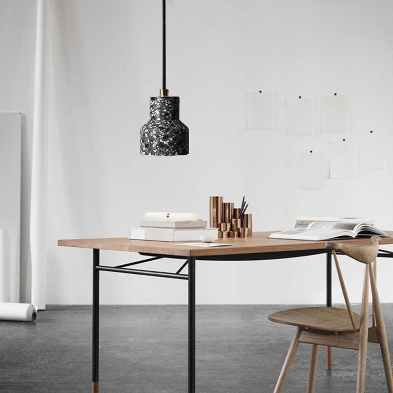 Zementglocke Anhänger Deckenleuchte Einfachheit 1 helles schwarz/weiß/rosa hängende Deckenleuchte