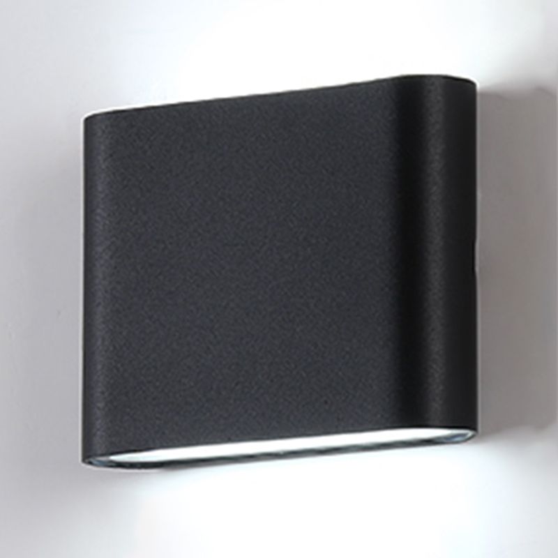 Zeitgenössische schwarze Wandleuchte geometrische Wandscheibe mit Aluminium für draußen