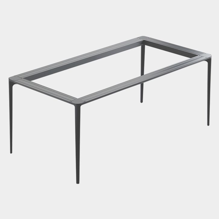 Metal Modern Rectangle Table Sintered Stone Table for Dining Room and Kitchen