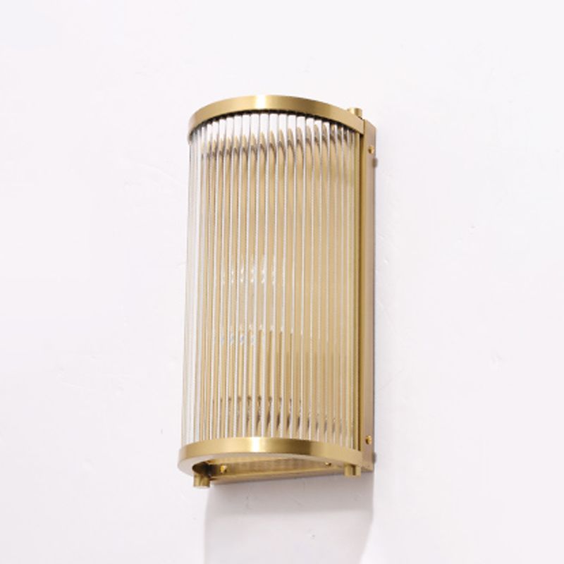 Iluminación de pared de medio cilindro de vidrio estilo de pared de múltiples luces de estilo moderno en oro