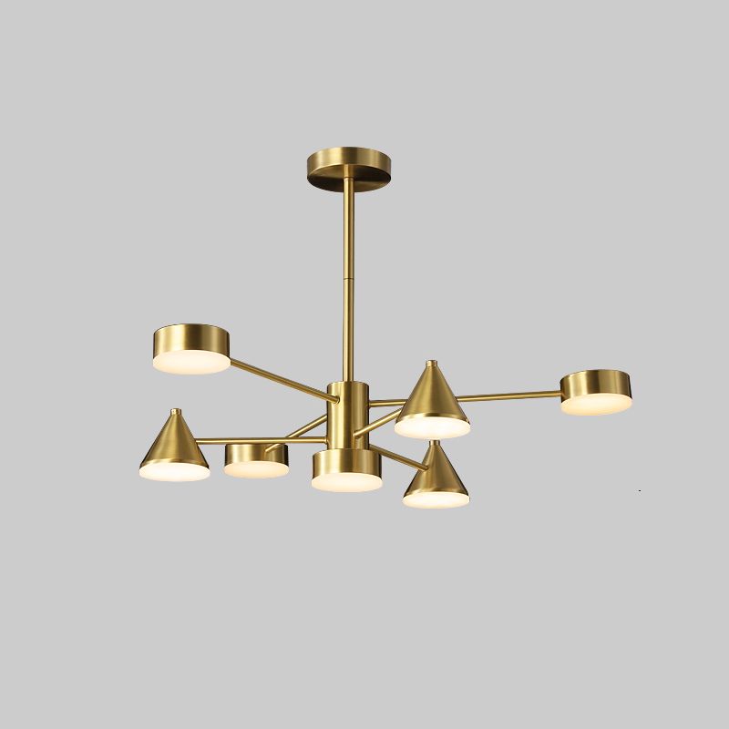 Brass Chandelier Lighting Postmodern Pendant Lamp for Living Room Dinning Room