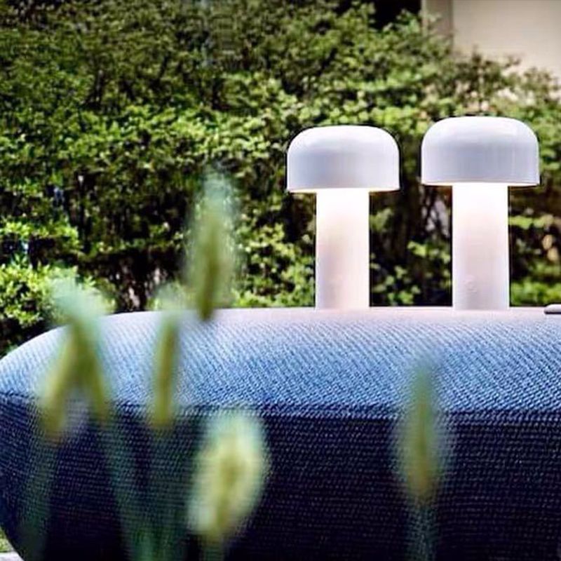 Rechargeable LED Desk Lamp Modern Simple Style Mushroom Shape Table Light
