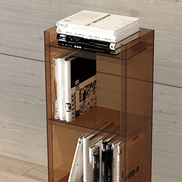 10"W Bookshelf Glam Style Closed Back Acrylic Bookcase for Office Home Study Room