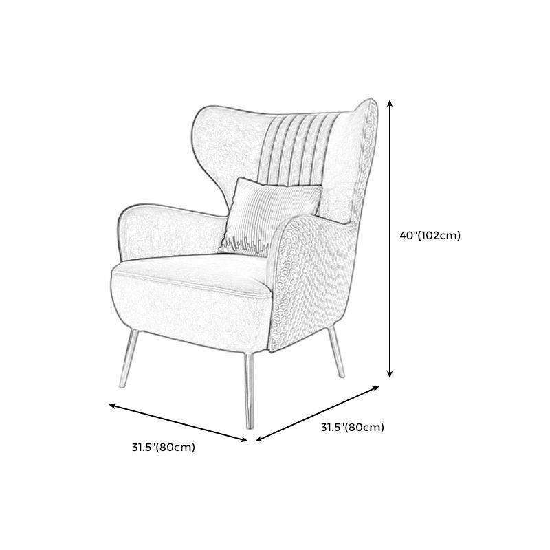 Scandinavian Wingback Chair, Accent Chair for Bedroom and Living Room
